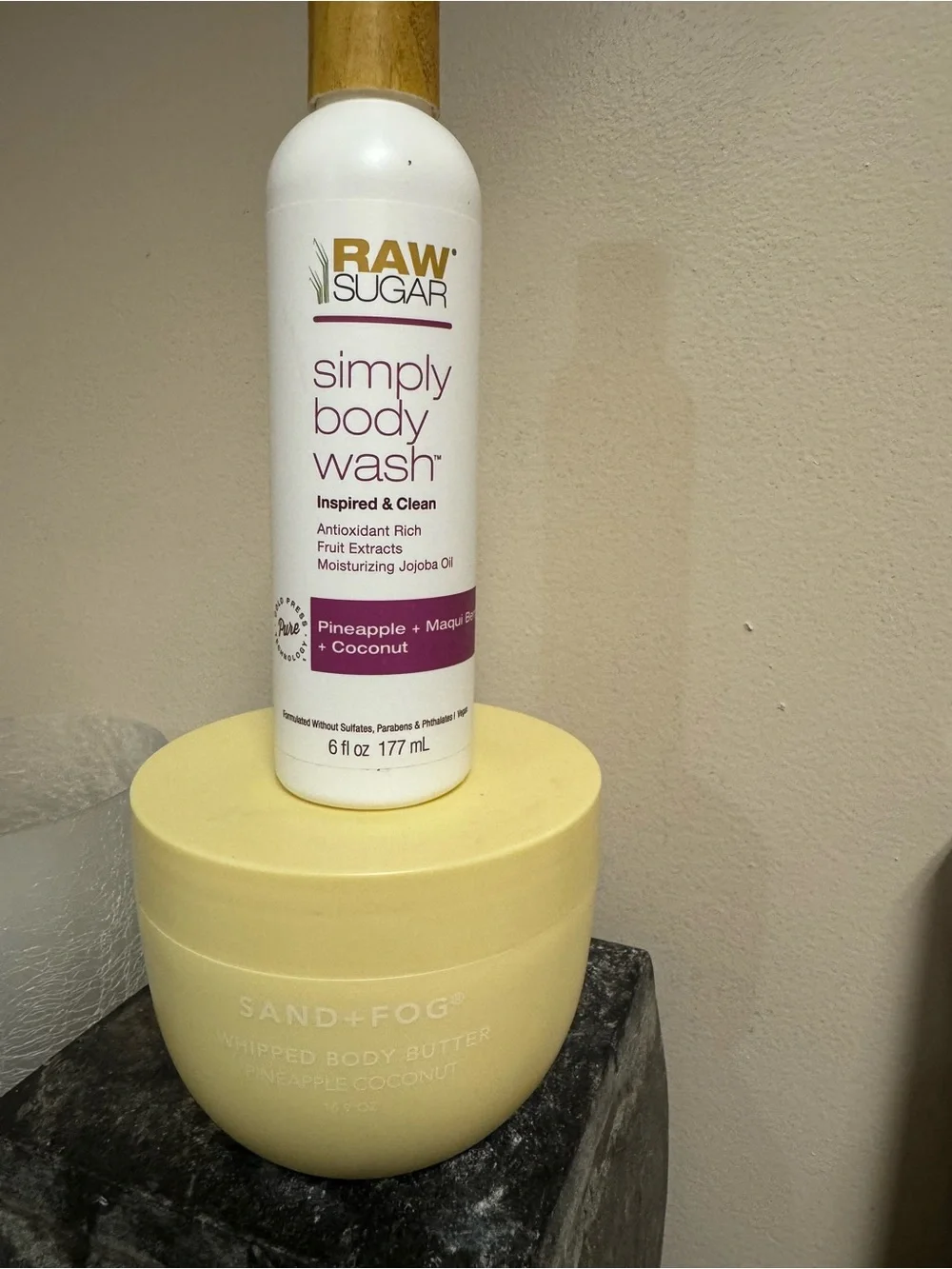 Sand & Fog Pineapple Coconut Body Butter & Raw Sugar Simply Body Wash